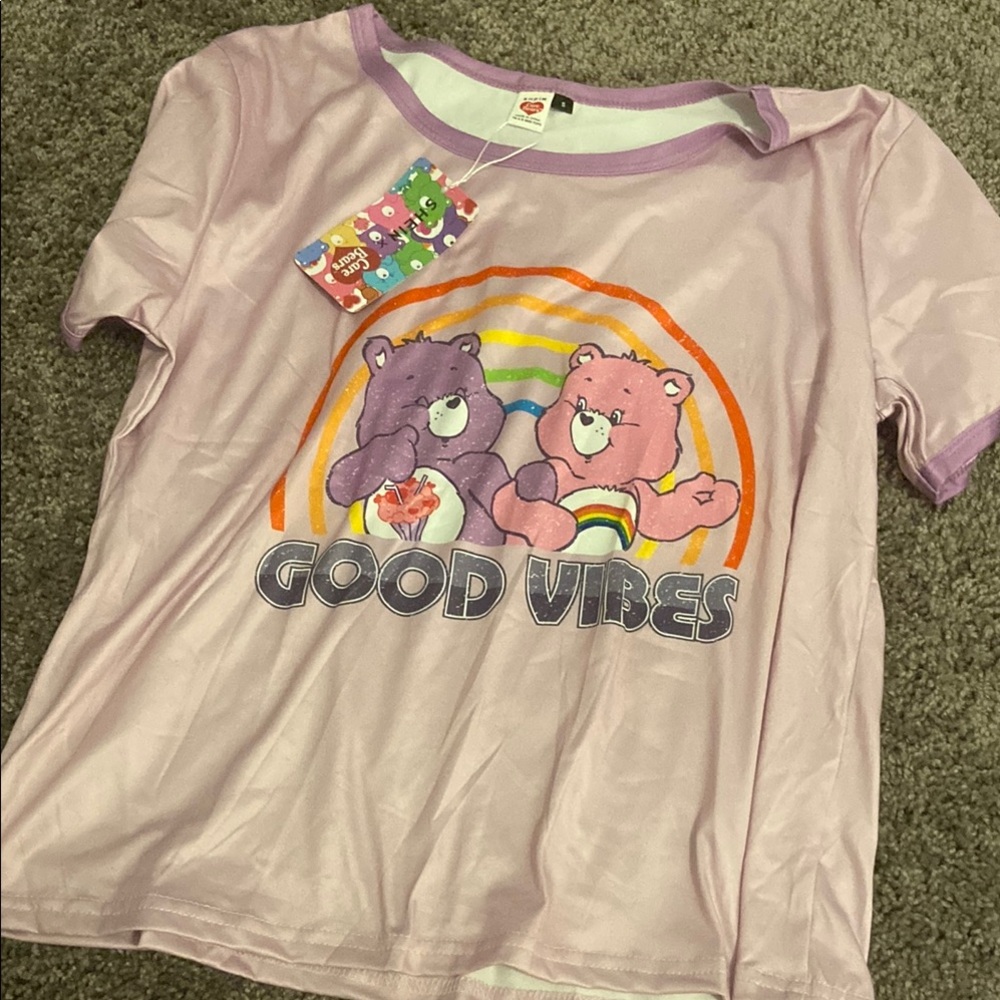 Care Bears Purple Short Sleeve Tee Good Vibes